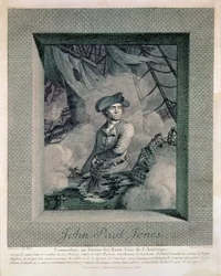 Portret van John Paul Jones, gegraveerd door Carl Guttenberg (1743-90), c.1781